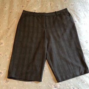 Black/Gray Plaid Dress Shorts - Size 12